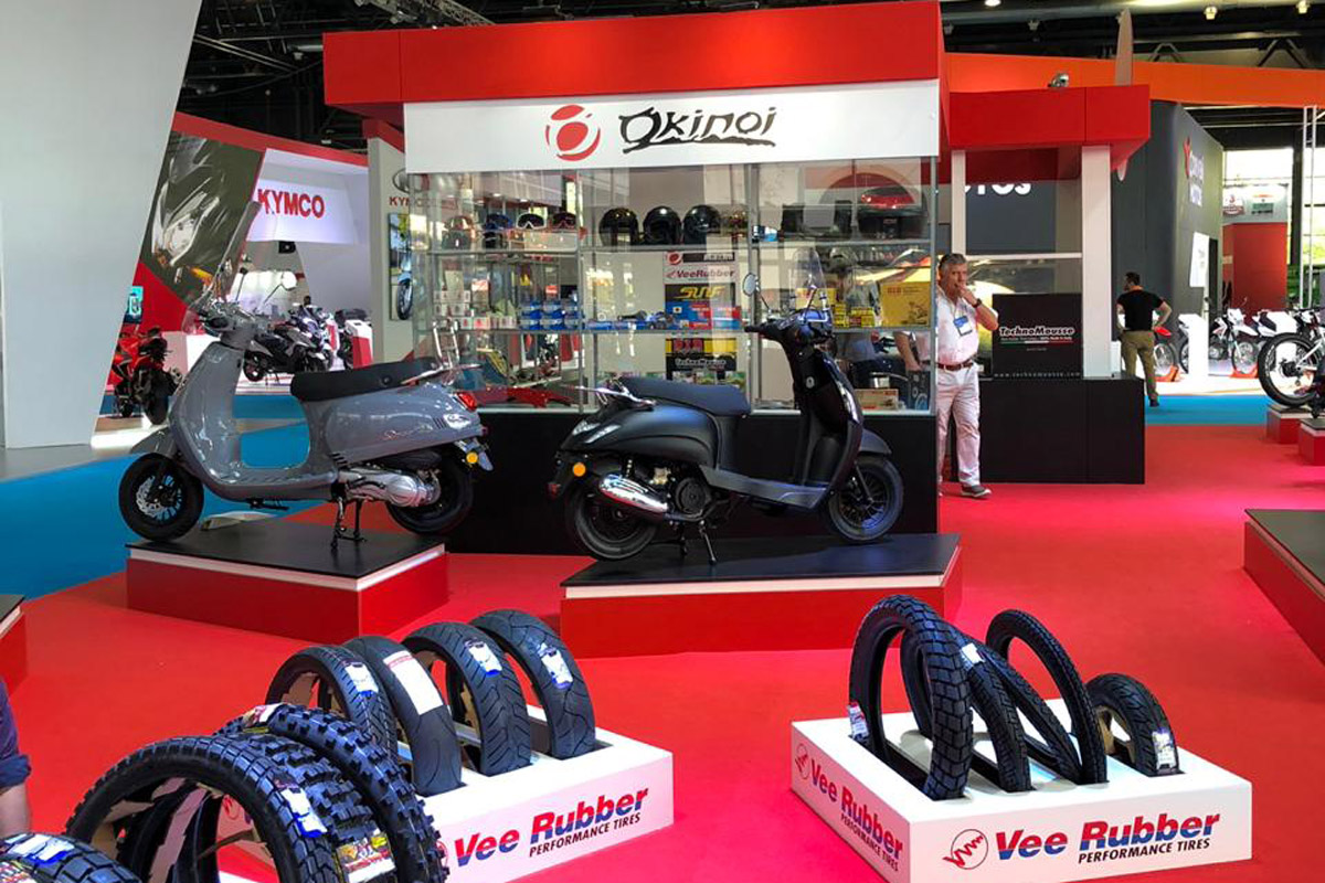 Okinoi participó con stand en el Salón Internacional de la Motocicleta