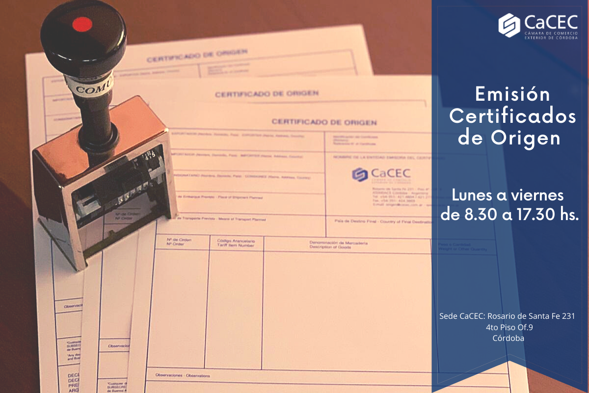 Ampliamos el horario de atención para emisión de Certificados de Origen