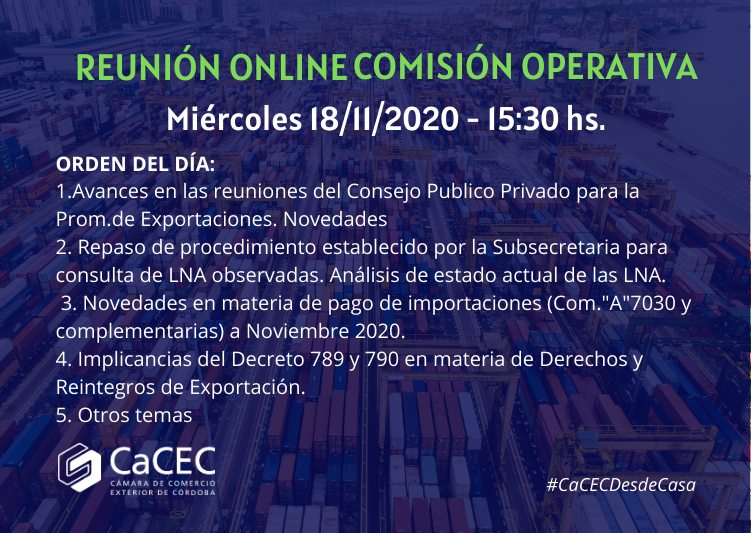 Participe de la reunión de Comisión Operativa