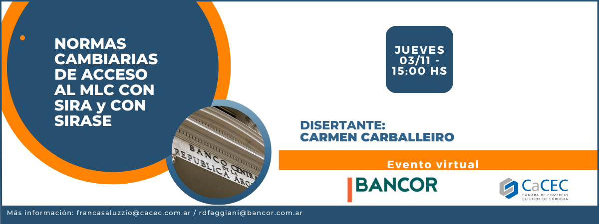 Acceda a las novedades en normativa cambiaria y comercio exterior, junto a Carmen Carballeiro